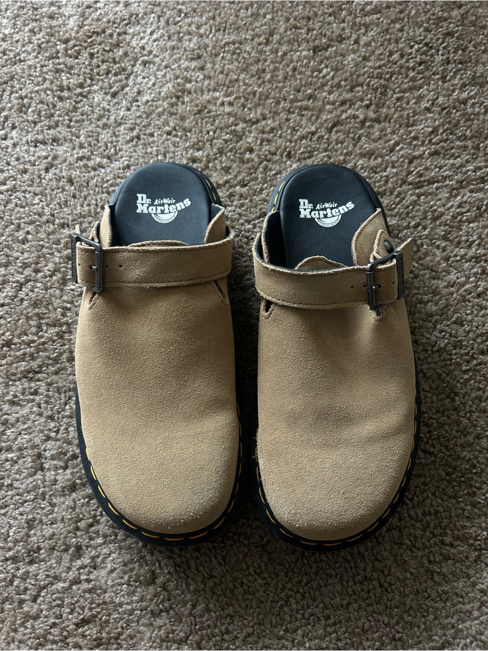 [Like New] Dr. Martens Tan Suede Slingback Mule